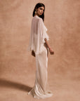 ESPERANZA MAXI DRESS IN IVORY SILK SATIN