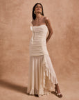 ROSADO MAXI DRESS IN IVORY CHIFFON