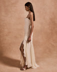 ROSADO MAXI DRESS IN IVORY CHIFFON