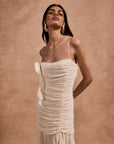 ROSADO MAXI DRESS IN IVORY CHIFFON